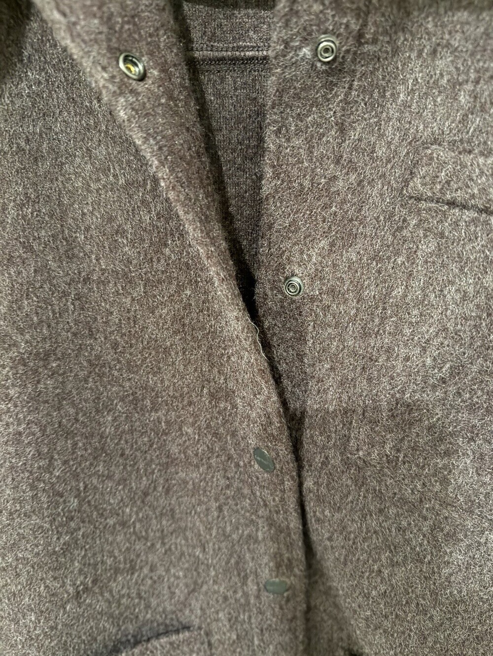 Carhartt Womens Medium Loose Fit Fleece Shacket Jacket Brown Snap Overshirt M - Picture 6 of 7